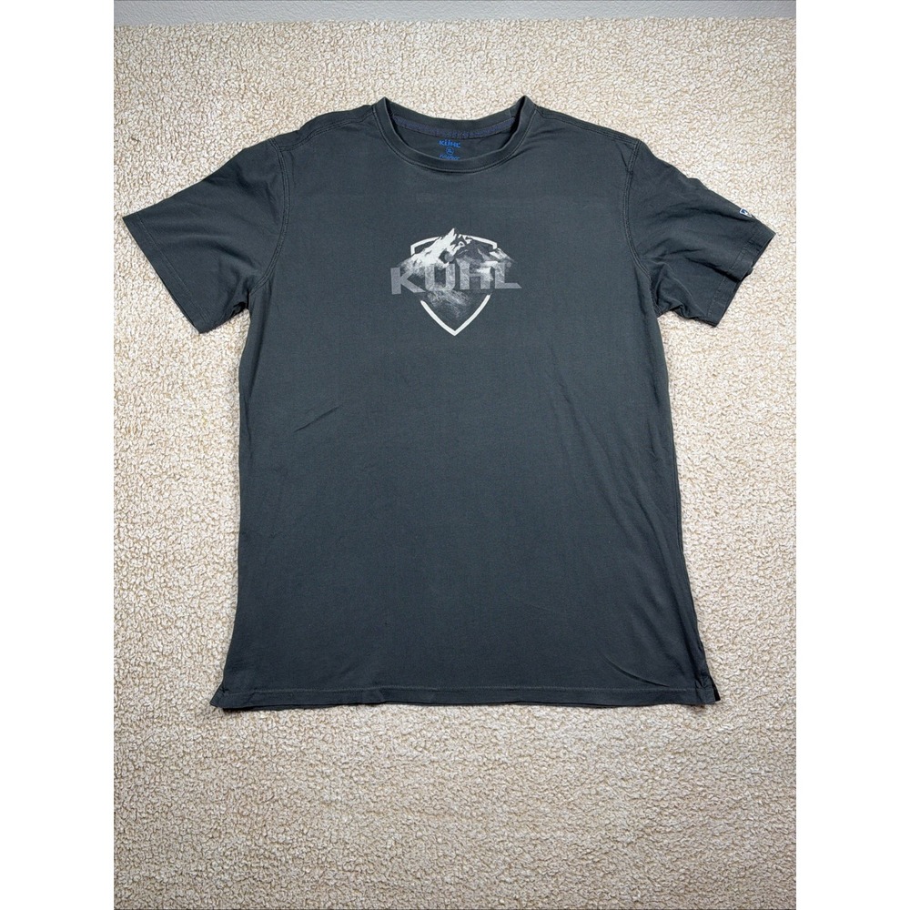 Kuhl Wildfibre Mens XL Gray Organic Cotton Mountain Graphic T-Shirt Short Sleeve